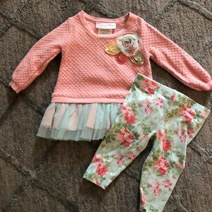 Bonnie Baby Spring Floral Outfit-GUC